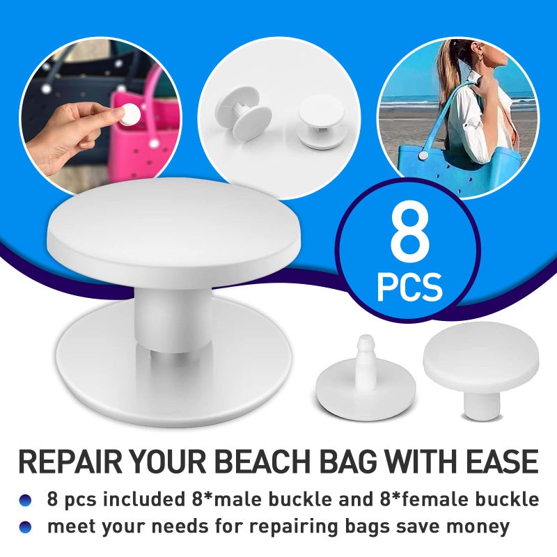 KOTESLLOE 8 Pcs Replacement Buttons Compatible with Bogg Bag - Fix Your Bag Easily Perfect Accessory for Bogg Bag Handles - Say Goodbye to Struggling with A Broken Bag - Image 3